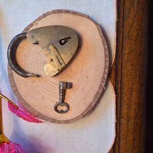 Antique PATENT Padlock With Key still Works